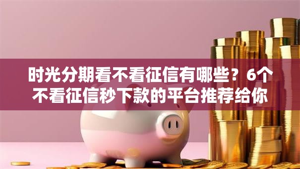 时光分期看不看征信有哪些？6个不看征信秒下款的平台推荐给你