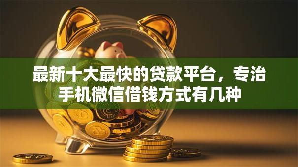 最新十大最快的贷款平台，专治手机微信借钱方式有几种