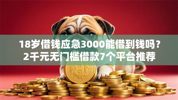 18岁借钱应急3000能借到钱吗？2千元无门槛借款7个平台推荐