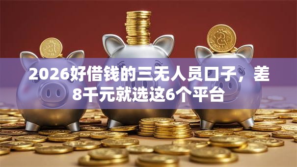 2026好借钱的三无人员口子，差8千元就选这6个平台