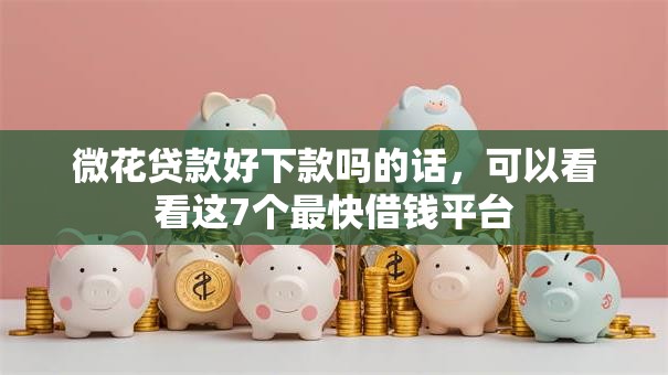 微花贷款好下款吗的话，可以看看这7个最快借钱平台