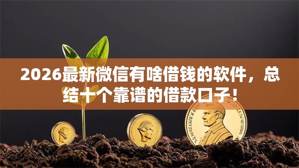 2026最新微信有啥借钱的软件,总结十个靠谱的借款口子! 2026最新微信有啥借钱的软件,总结十个靠谱的借款口子!
