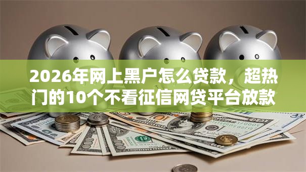 2026年网上黑户怎么贷款，超热门的10个不看征信网贷平台放款快的软件推荐