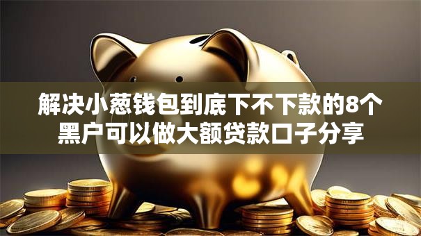 解决小葱钱包到底下不下款的8个黑户可以做大额贷款口子分享