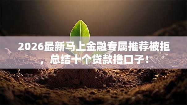 2026最新马上金融专属推荐被拒,总结十个贷款撸口子! 2026最新马上金融专属推荐被拒,总结十个贷款撸口子!
