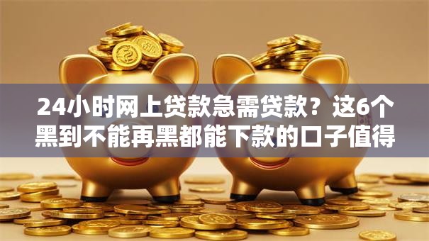 24小时网上贷款急需贷款？这6个黑到不能再黑都能下款的口子值得一试