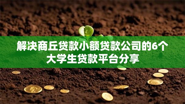 解决商丘贷款小额贷款公司的6个大学生贷款平台分享