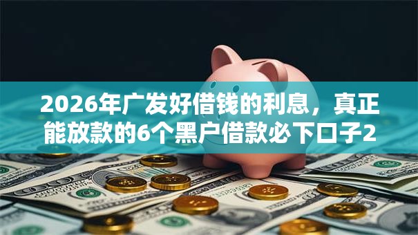 2026年广发好借钱的利息，真正能放款的6个黑户借款必下口子2025推荐