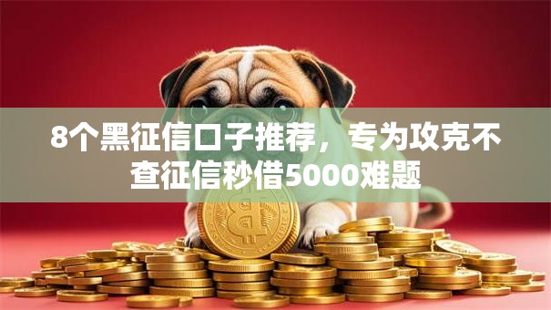 8个黑征信口子推荐，专为攻克不查征信秒借5000难题