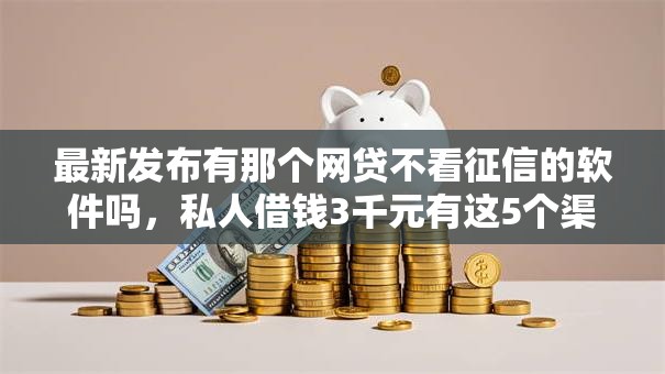 最新发布有那个网贷不看征信的软件吗，私人借钱3千元有这5个渠道
