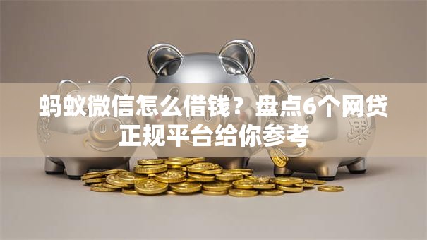 蚂蚁微信怎么借钱？盘点6个网贷正规平台给你参考