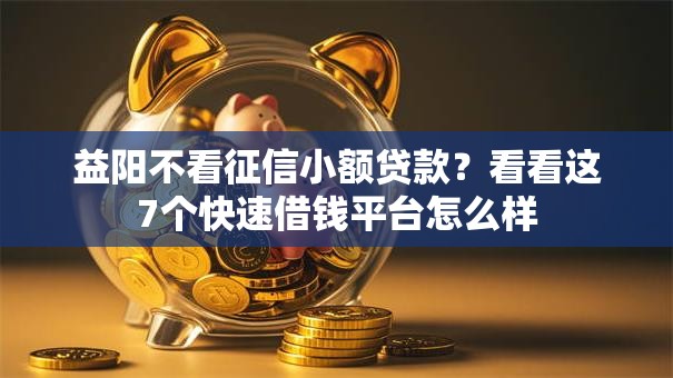 益阳不看征信小额贷款？看看这7个快速借钱平台怎么样