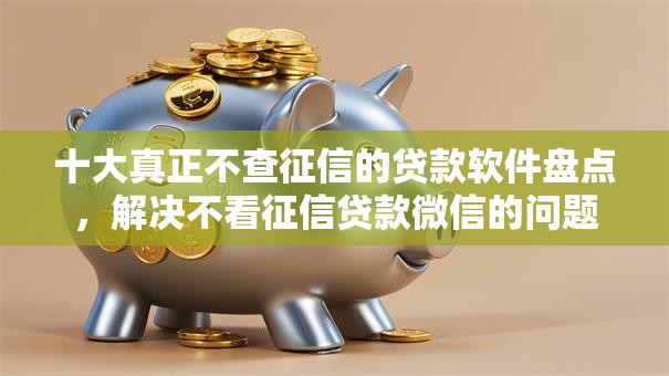 十大真正不查征信的贷款软件盘点,解决不看征信贷款微信的问题 十大真正不查征信的贷款软件盘点,解决不看征信贷款微信的问题
