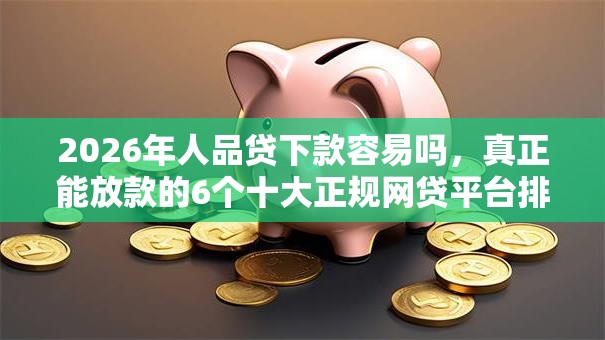 2026年人品贷下款容易吗，真正能放款的6个十大正规网贷平台排名不分先后推荐