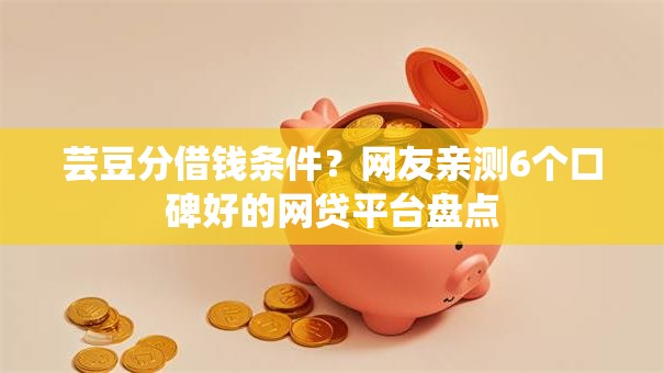 芸豆分借钱条件？网友亲测6个口碑好的网贷平台盘点