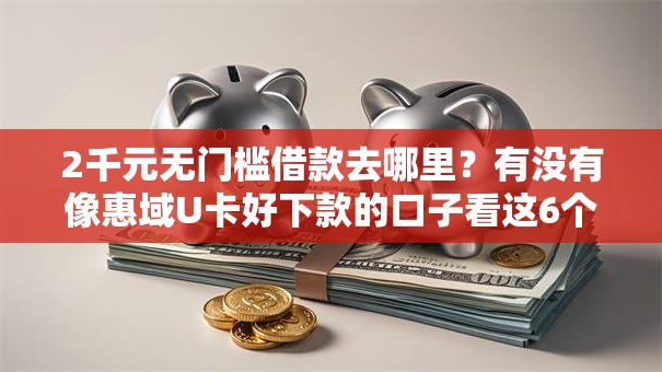 2千元无门槛借款去哪里？有没有像惠域U卡好下款的口子看这6个平台