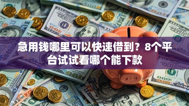 急用钱哪里可以快速借到?8个平台试试看哪个能下款 急用钱哪里可以快速借到?8个平台试试看哪个能下款