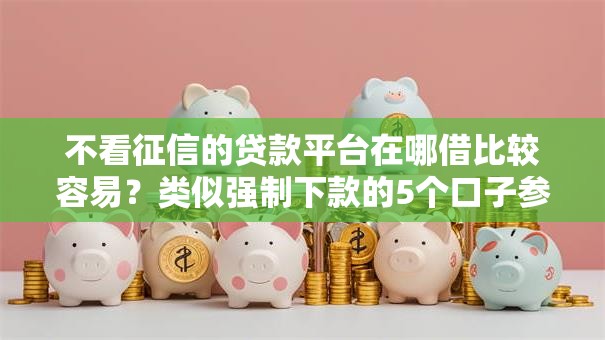 不看征信的贷款平台在哪借比较容易？类似强制下款的5个口子参考