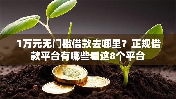 1万元无门槛借款去哪里？正规借款平台有哪些看这8个平台