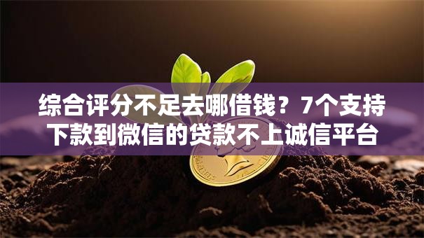 综合评分不足去哪借钱？7个支持下款到微信的贷款不上诚信平台的平台