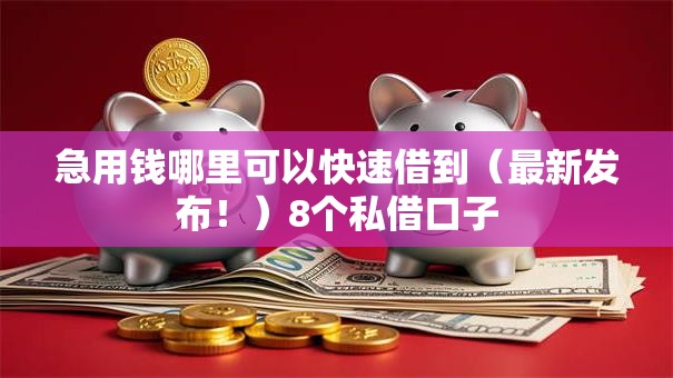 急用钱哪里可以快速借到（最新发布！）8个私借口子