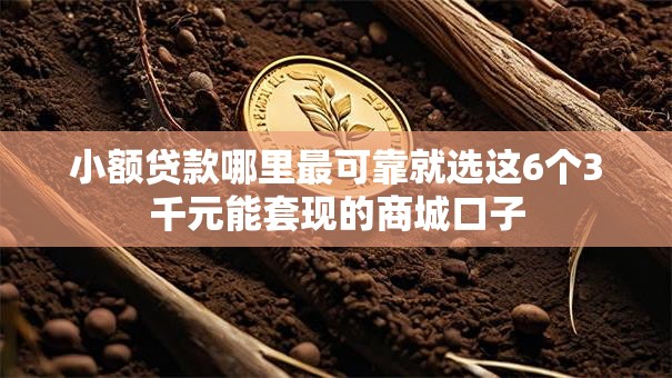 小额贷款哪里最可靠就选这6个3千元能套现的商城口子