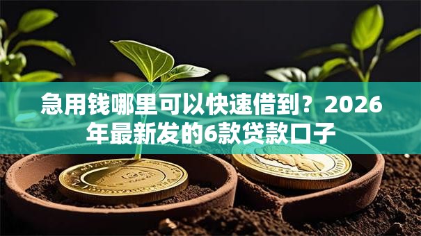 急用钱哪里可以快速借到？2026年最新发的6款贷款口子