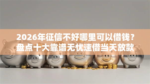 2026年征信不好哪里可以借钱？盘点十大靠谱无忧速借当天放款的口子