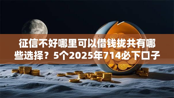 征信不好哪里可以借钱拢共有哪些选择?5个2025年714必下口子借款平台详解 征信不好哪里可以借钱拢共有哪些选择?5个2025年714必下口子借款平台详解