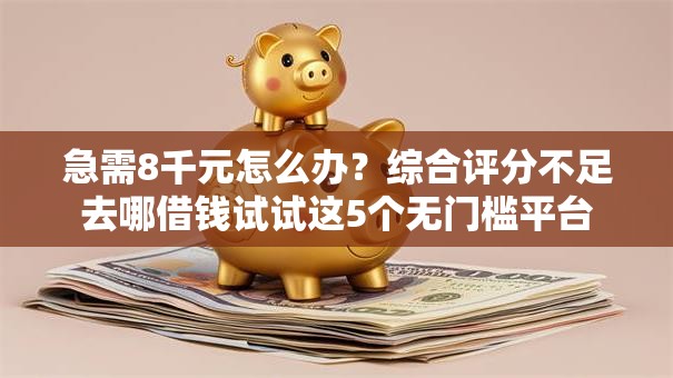 急需8千元怎么办？综合评分不足去哪借钱试试这5个无门槛平台