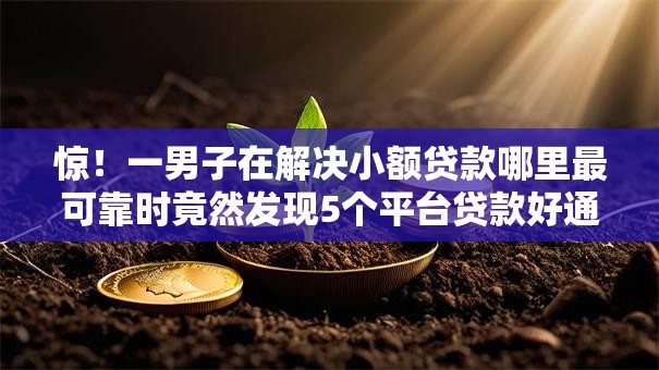 惊!一男子在解决小额贷款哪里最可靠时竟然发现5个平台贷款好通过,事后分享了出来 惊!一男子在解决小额贷款哪里最可靠时竟然发现5个平台贷款好通过,事后分享了出来