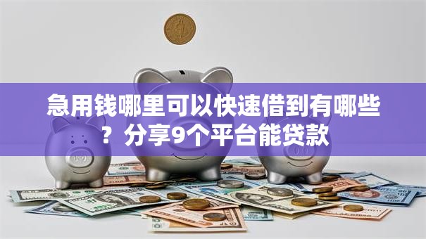 急用钱哪里可以快速借到有哪些？分享9个平台能贷款