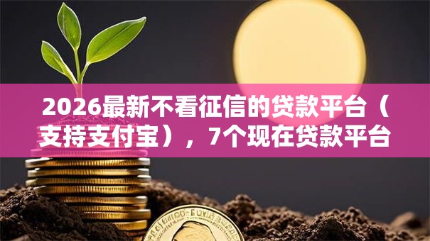 2026最新不看征信的贷款平台（支持支付宝），7个现在贷款平台好用无私分享