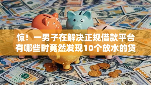 惊！一男子在解决正规借款平台有哪些时竟然发现10个放水的贷款口子，事后分享了出来