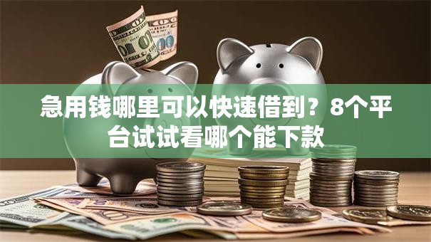 急用钱哪里可以快速借到？8个平台试试看哪个能下款