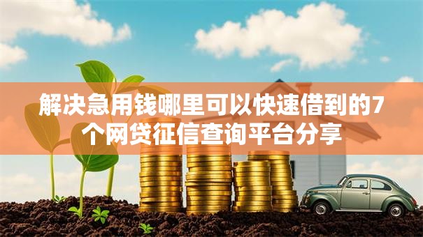 解决急用钱哪里可以快速借到的7个网贷征信查询平台分享