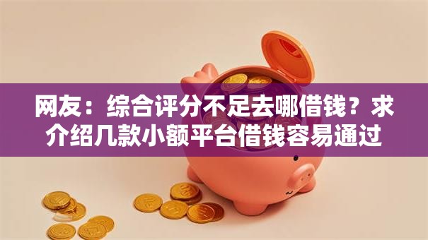 网友：综合评分不足去哪借钱？求介绍几款小额平台借钱容易通过不看征信