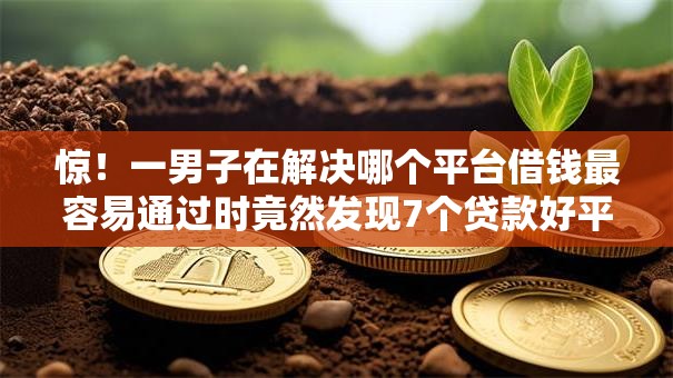 惊!一男子在解决哪个平台借钱最容易通过时竟然发现7个贷款好平台,事后分享了出来 惊!一男子在解决哪个平台借钱最容易通过时竟然发现7个贷款好平台,事后分享了出来