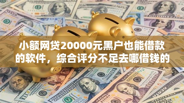 小额网贷20000元黑户也能借款的软件，综合评分不足去哪借钱的6个平台介绍