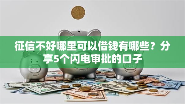 征信不好哪里可以借钱有哪些？分享5个闪电审批的口子