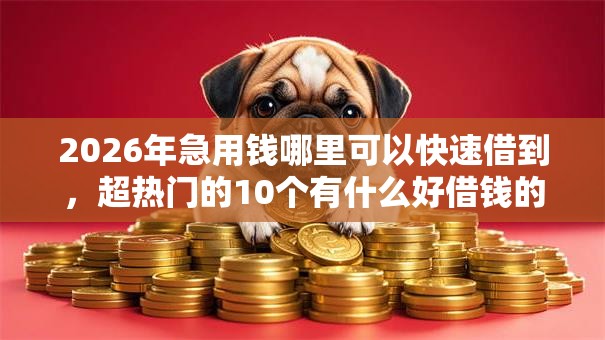 2026年急用钱哪里可以快速借到，超热门的10个有什么好借钱的平台推荐