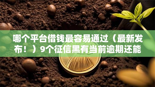 哪个平台借钱最容易通过（最新发布！）9个征信黑有当前逾期还能下款的平台