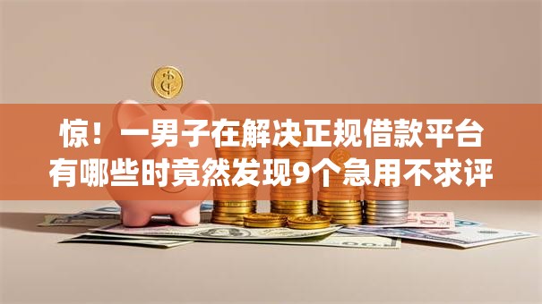 惊！一男子在解决正规借款平台有哪些时竟然发现9个急用不求评分快借无忧的app，事后分享了出来
