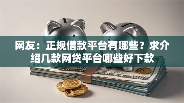 网友:正规借款平台有哪些?求介绍几款网贷平台哪些好下款 网友:正规借款平台有哪些?求介绍几款网贷平台哪些好下款