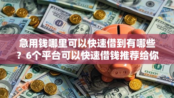 急用钱哪里可以快速借到有哪些?6个平台可以快速借钱推荐给你 急用钱哪里可以快速借到有哪些?6个平台可以快速借钱推荐给你
