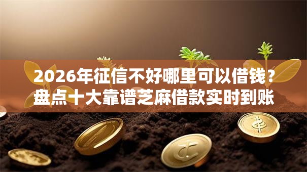 2026年征信不好哪里可以借钱？盘点十大靠谱芝麻借款实时到账速借软件