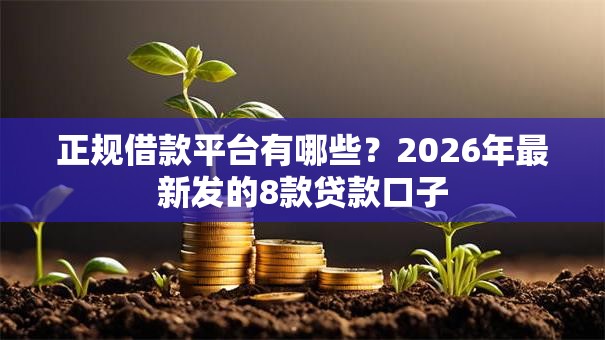 正规借款平台有哪些?2026年最新发的8款贷款口子 正规借款平台有哪些?2026年最新发的8款贷款口子