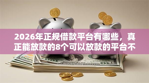 2026年正规借款平台有哪些，真正能放款的8个可以放款的平台不查征信推荐