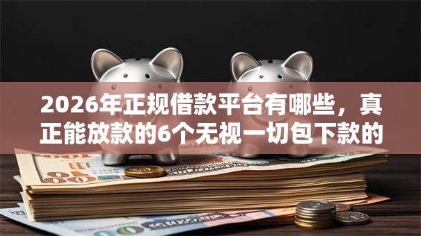 2026年正规借款平台有哪些，真正能放款的6个无视一切包下款的贷款推荐