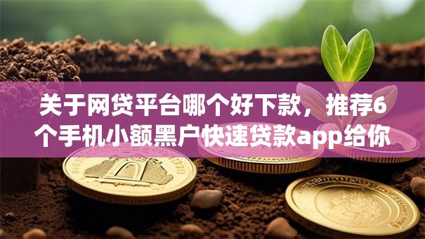 关于网贷平台哪个好下款，推荐6个手机小额黑户快速贷款app给你